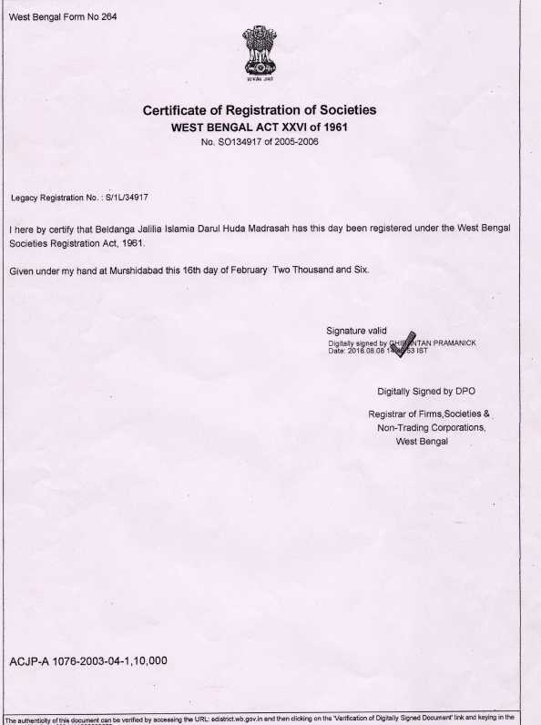 Registration  Certificate
